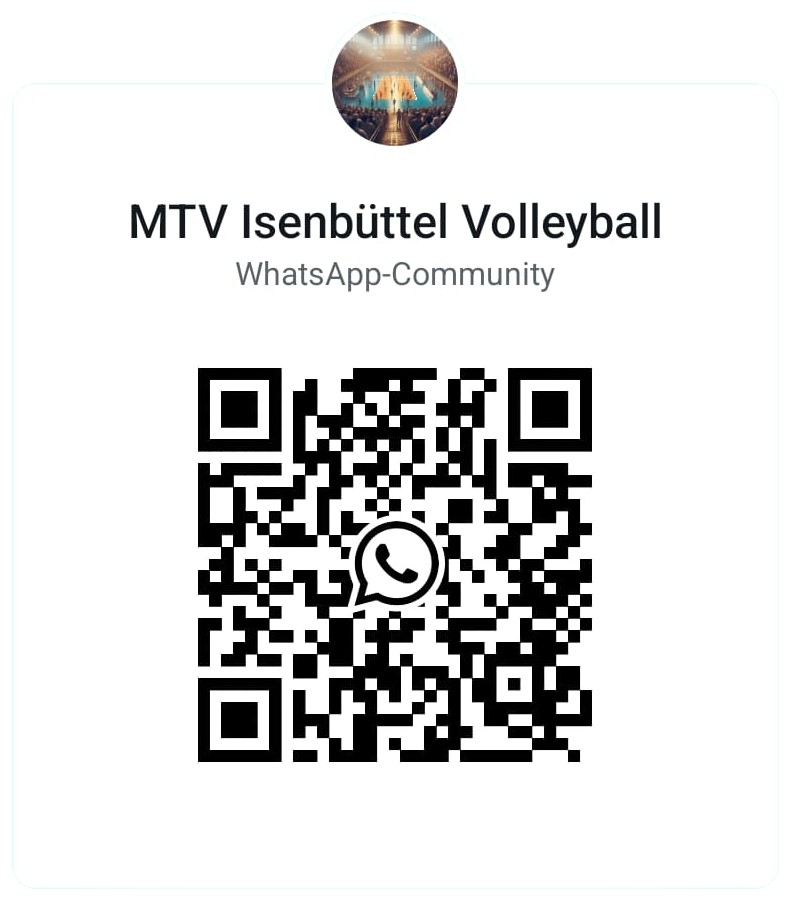 QR-Code zur WhatsApp-Community des MTV Isenbüttel von 1913 e.V. Volleyball